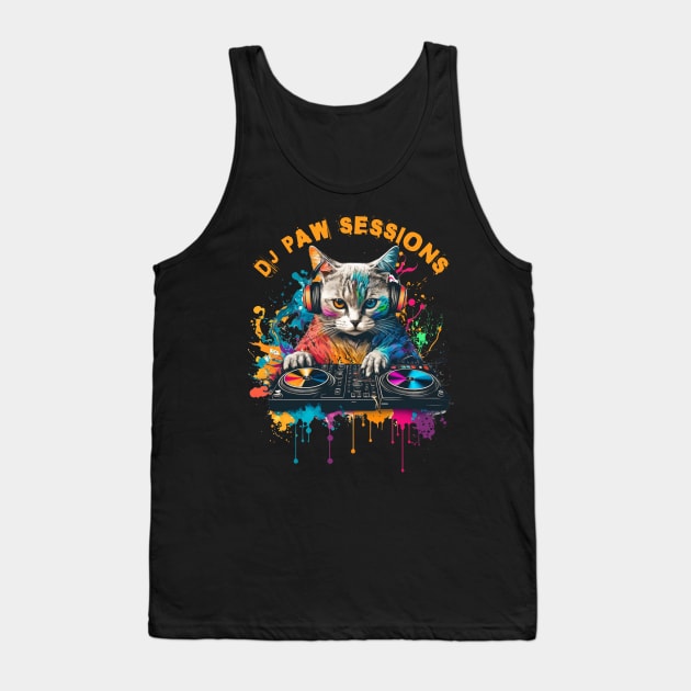 DJ CAT - DJ PAW SESSIONS Tank Top by Bellinna